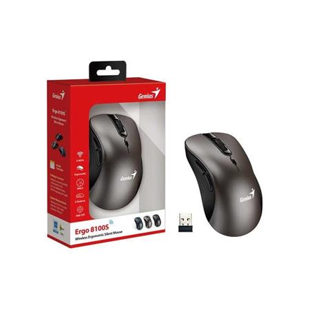 MOUSE ERGO 8100S GRIS GENIUS INALAMBRICO